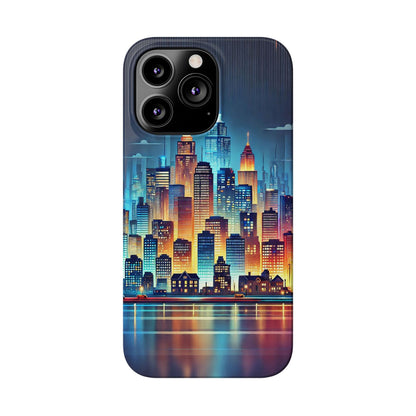 City Scape At Light Slim Phone Cases