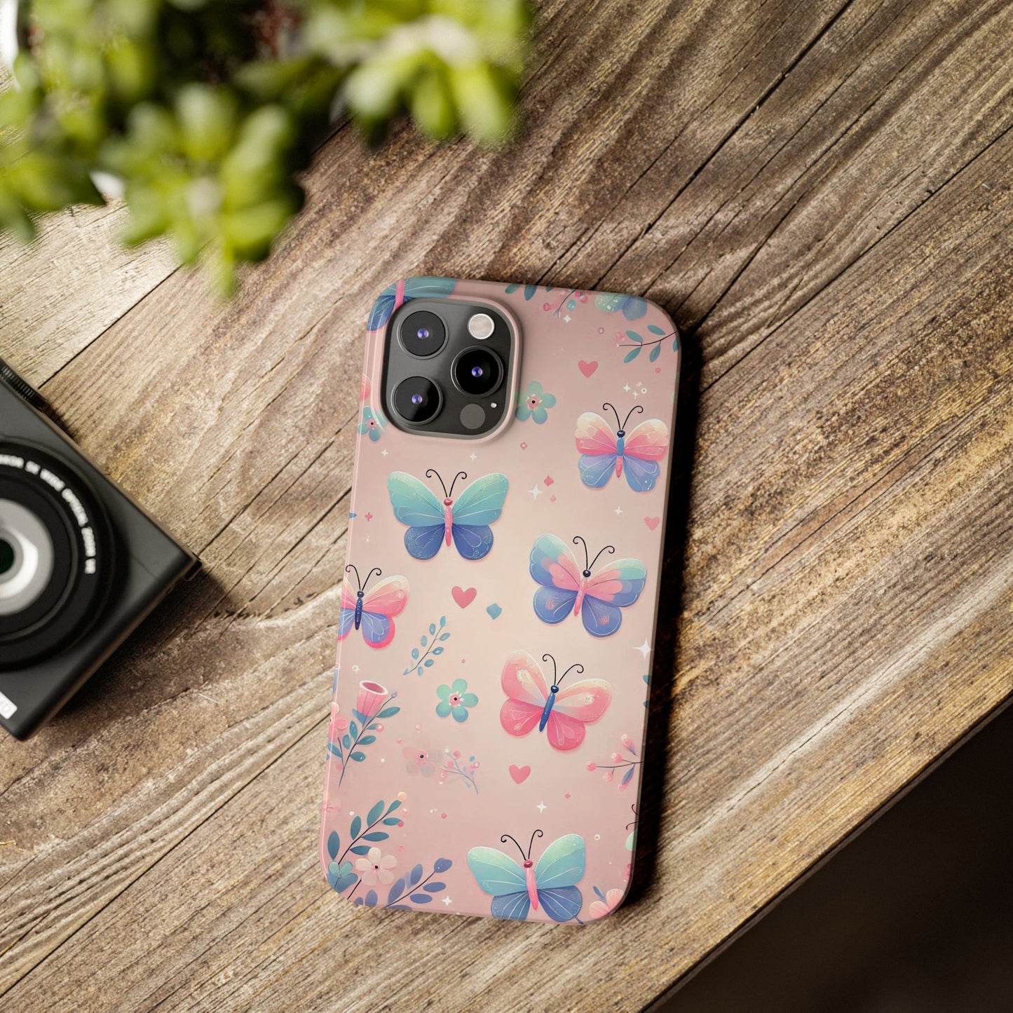 Cute Butterfly Pattern  Slim Phone Case - FC-104