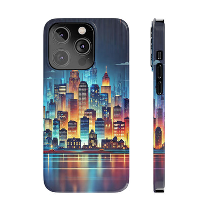 City Scape At Light Slim Phone Cases