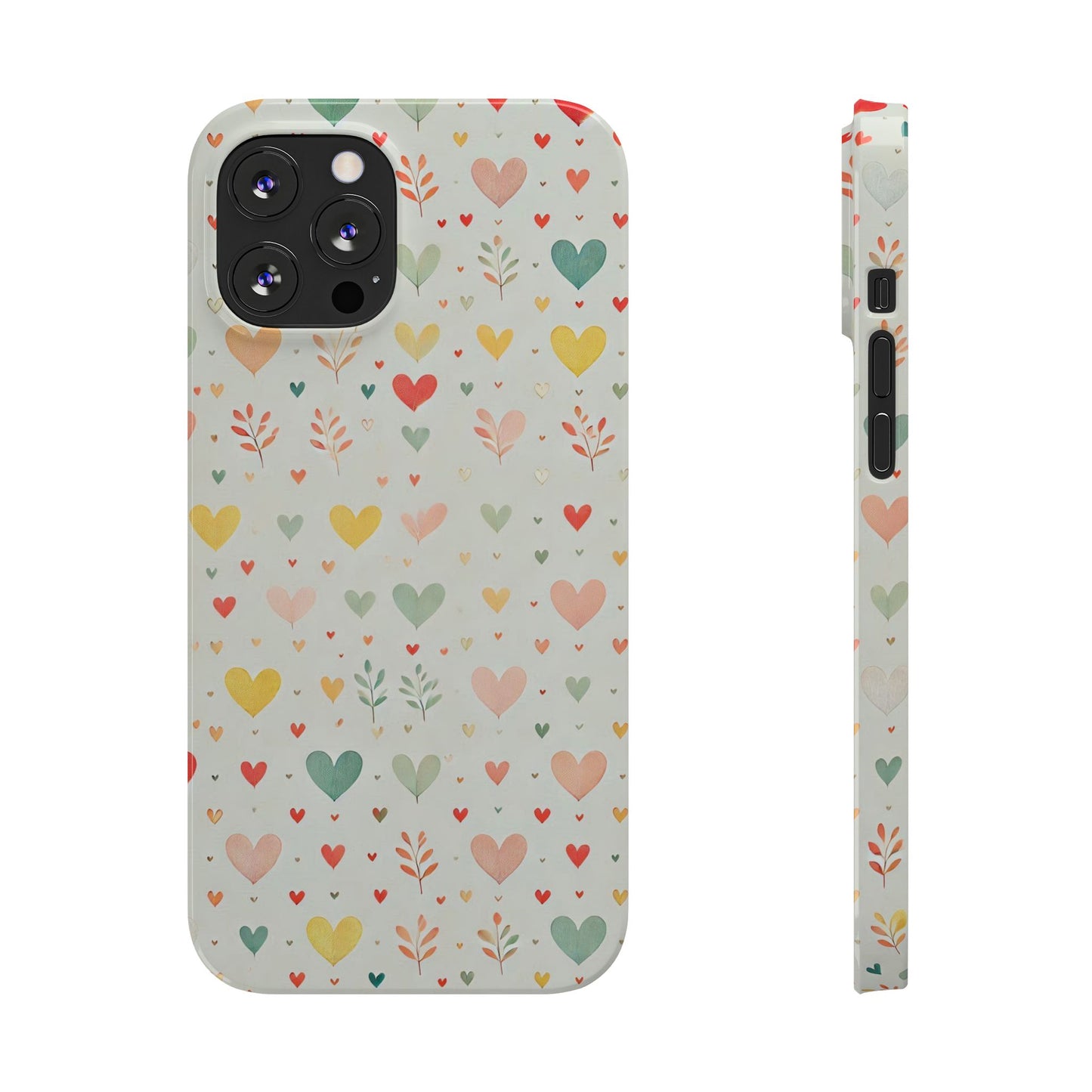 Hearts Slim Phone Case - FC-109