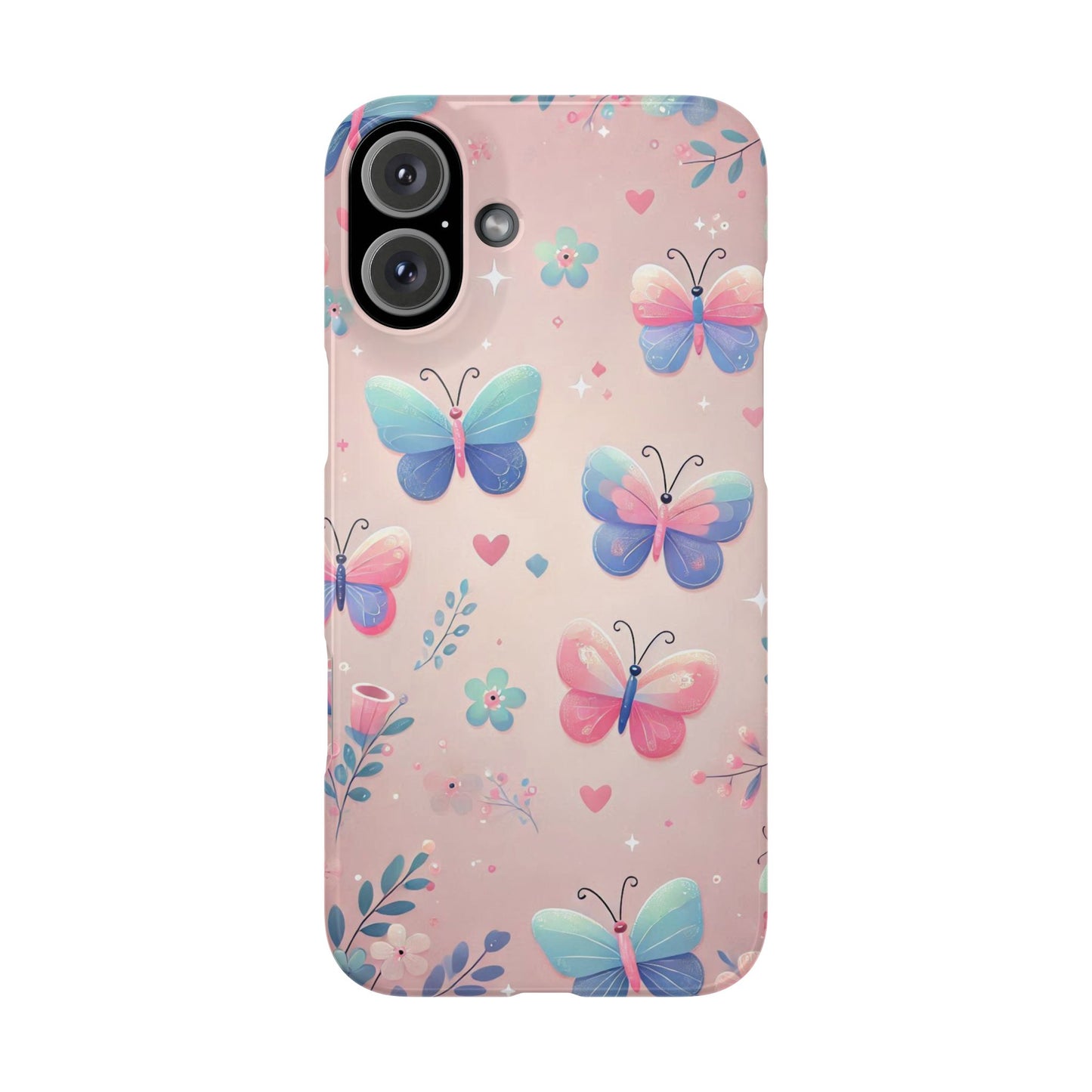 Cute Butterfly Pattern  Slim Phone Case - FC-104