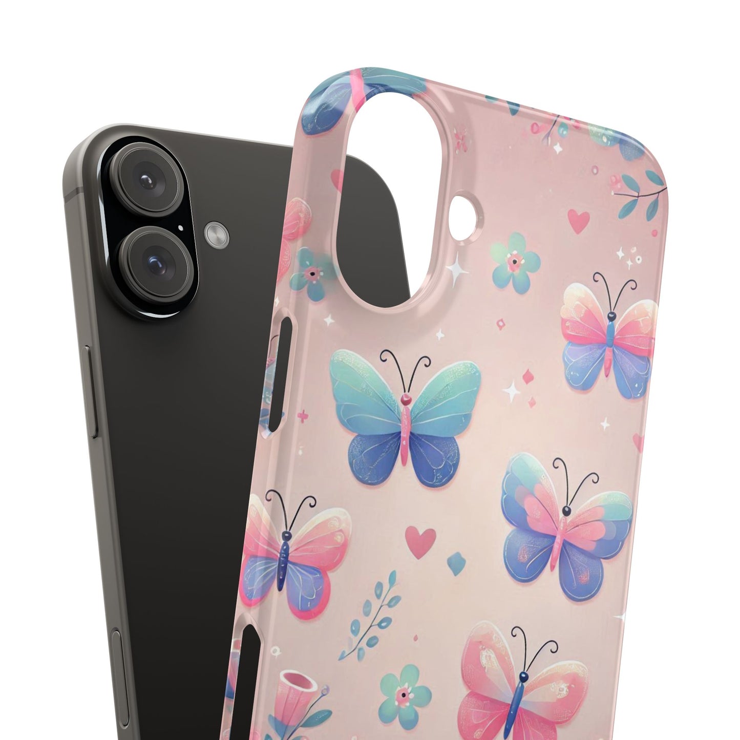 Cute Butterfly Pattern  Slim Phone Case - FC-104