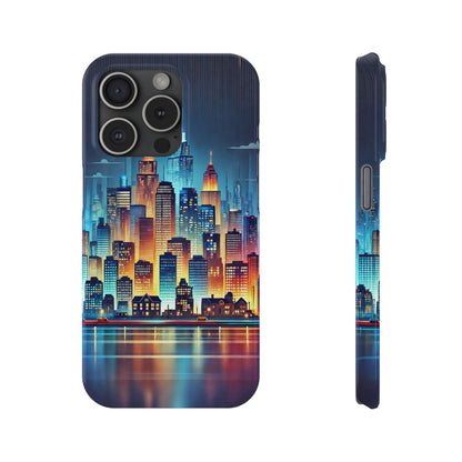 City Scape At Light Slim Phone Cases