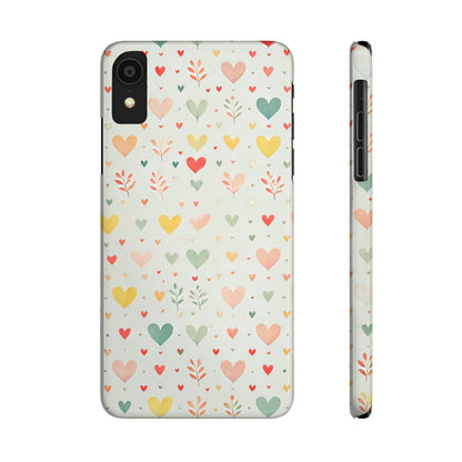 Hearts Slim Phone Case - FC-109