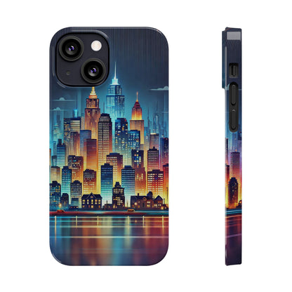 City Scape At Light Slim Phone Cases