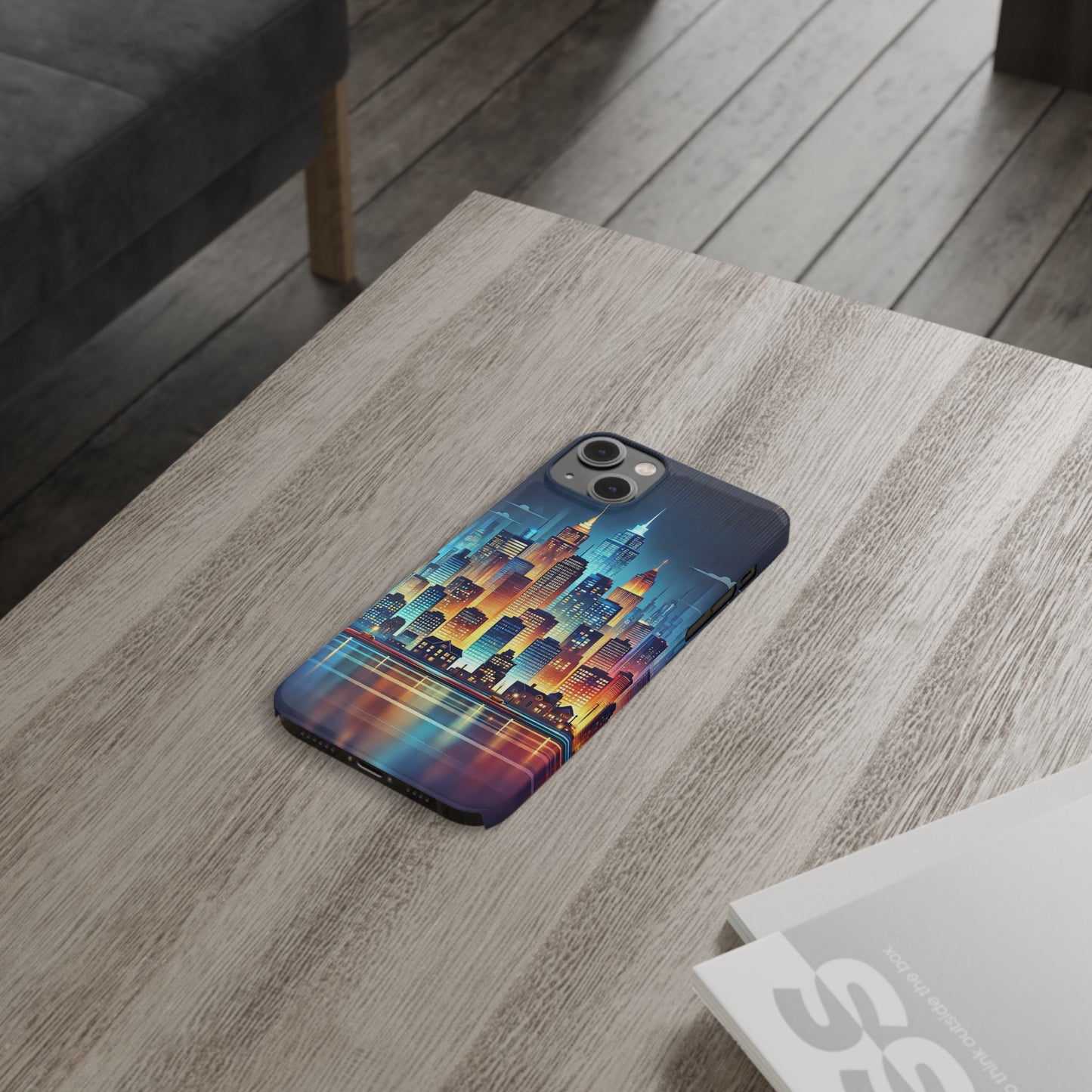 City Scape At Light Slim Phone Cases