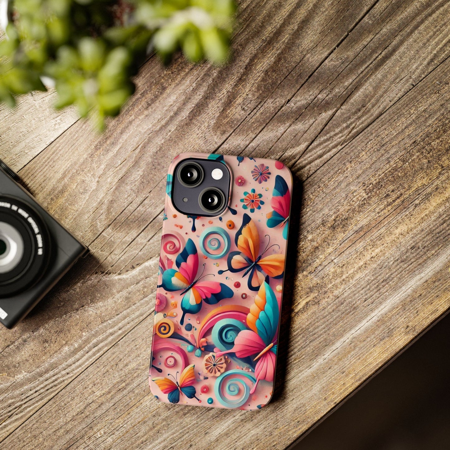 Butterfly Theme Slim Phone Cases