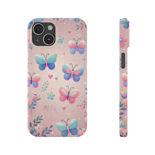 Cute Butterfly Pattern  Slim Phone Case - FC-104