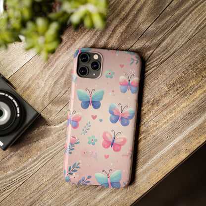 Cute Butterfly Pattern  Slim Phone Case - FC-104