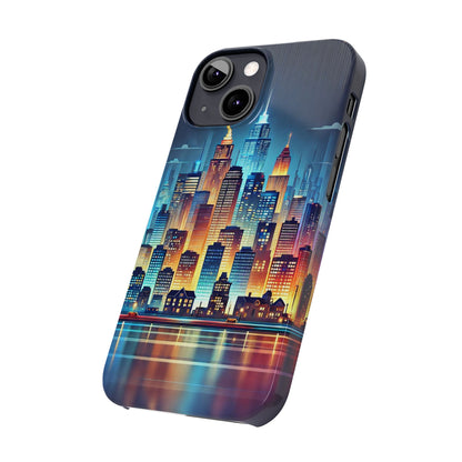 City Scape At Light Slim Phone Cases