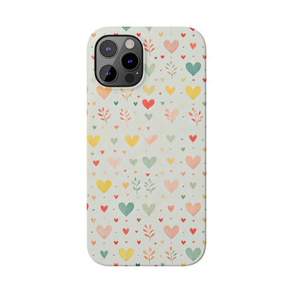 Hearts Slim Phone Case - FC-109