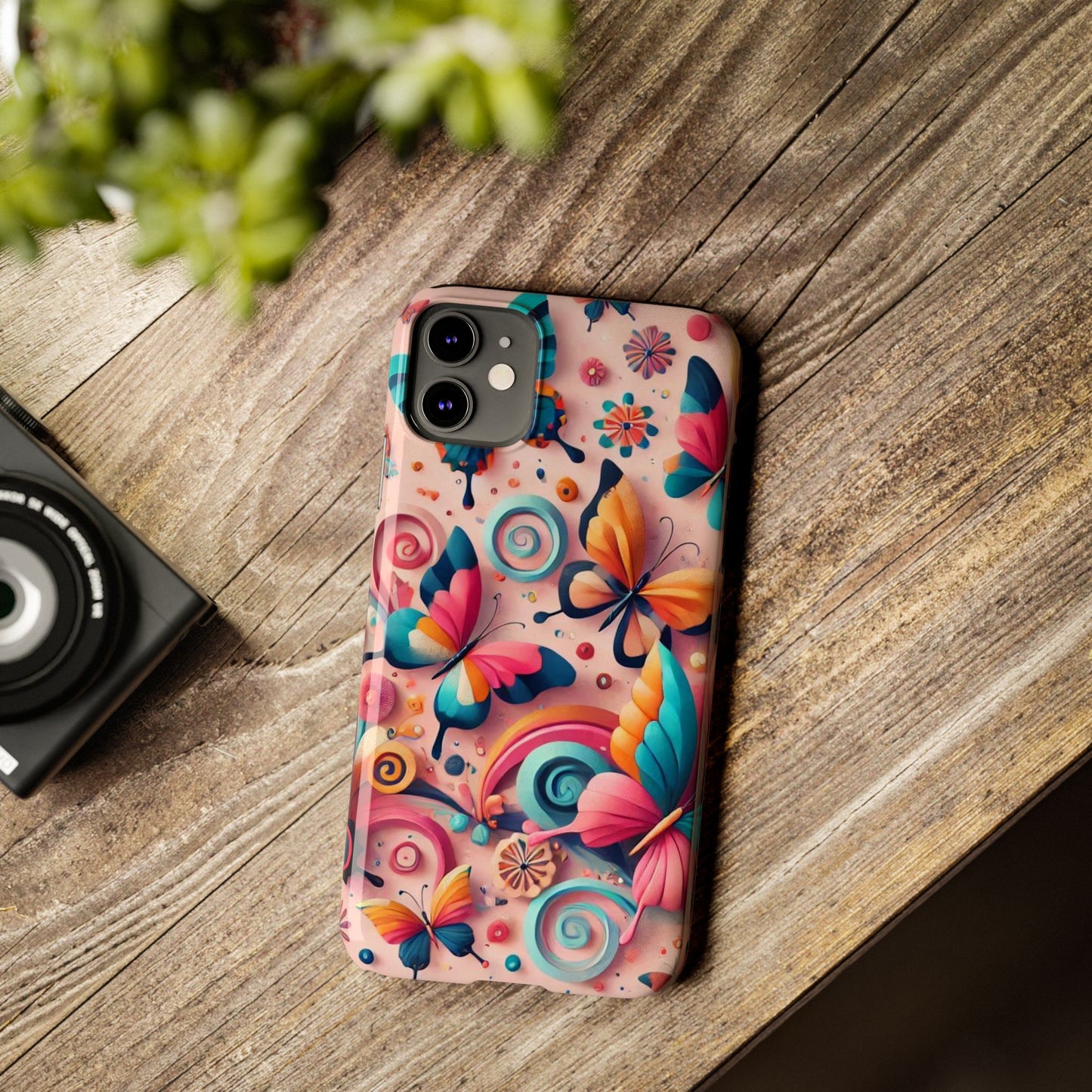 Butterfly Theme Slim Phone Cases