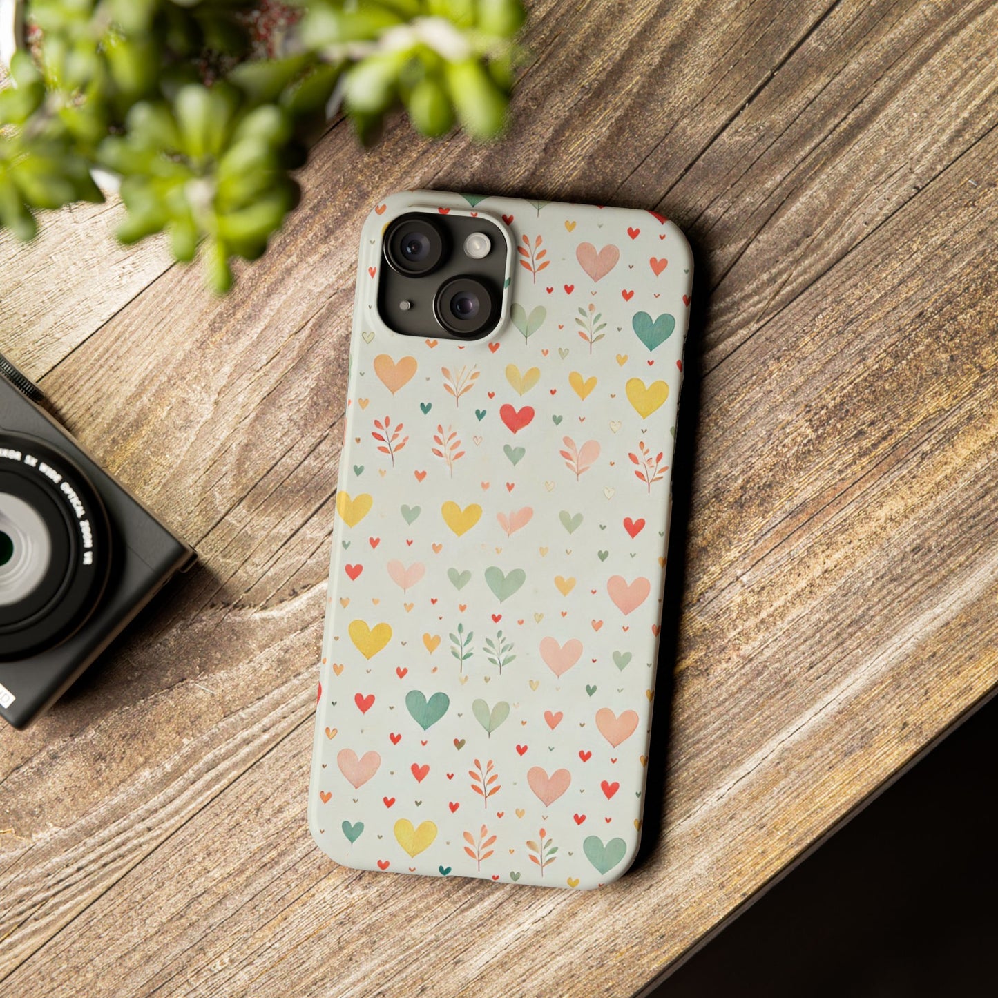 Hearts Slim Phone Case - FC-109