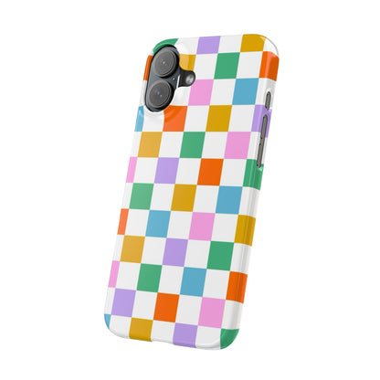 Colorful Checkerboard Slim Cases - FC-115