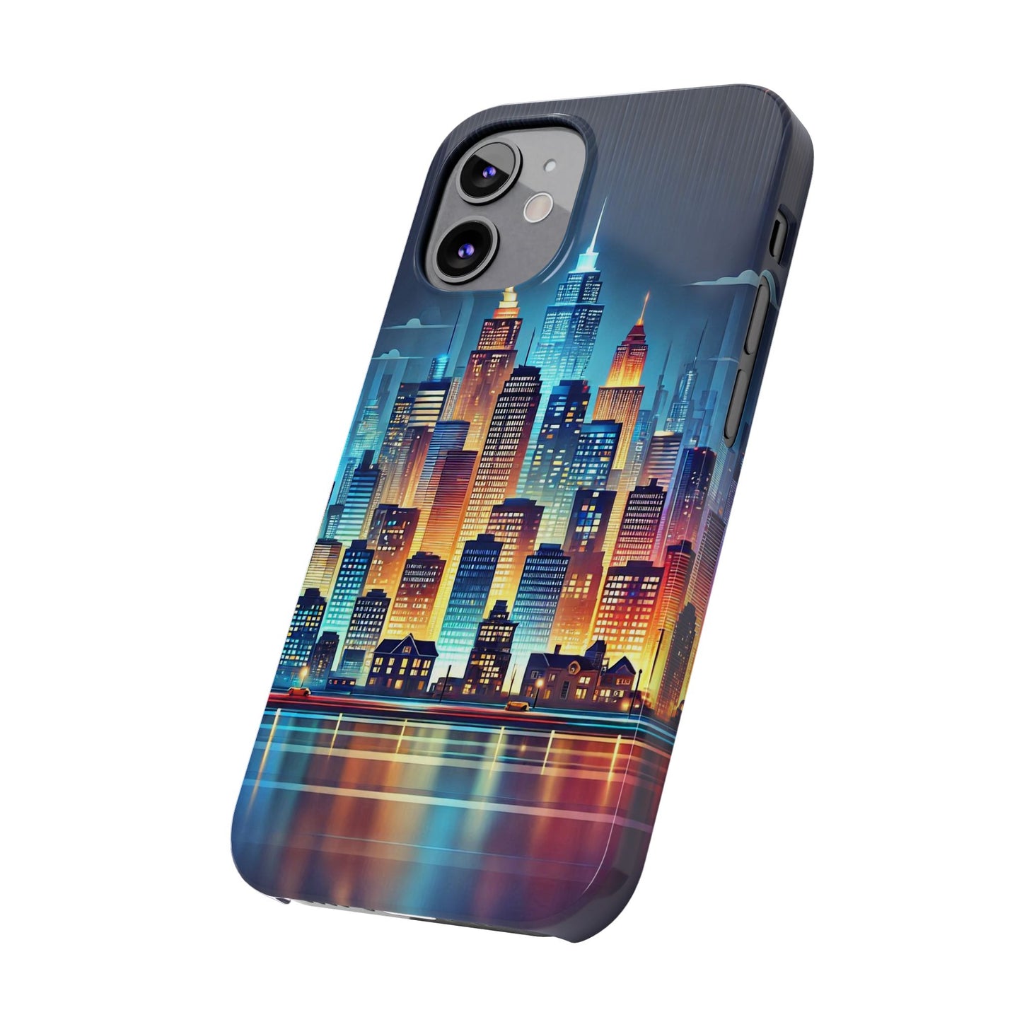 City Scape At Light Slim Phone Cases