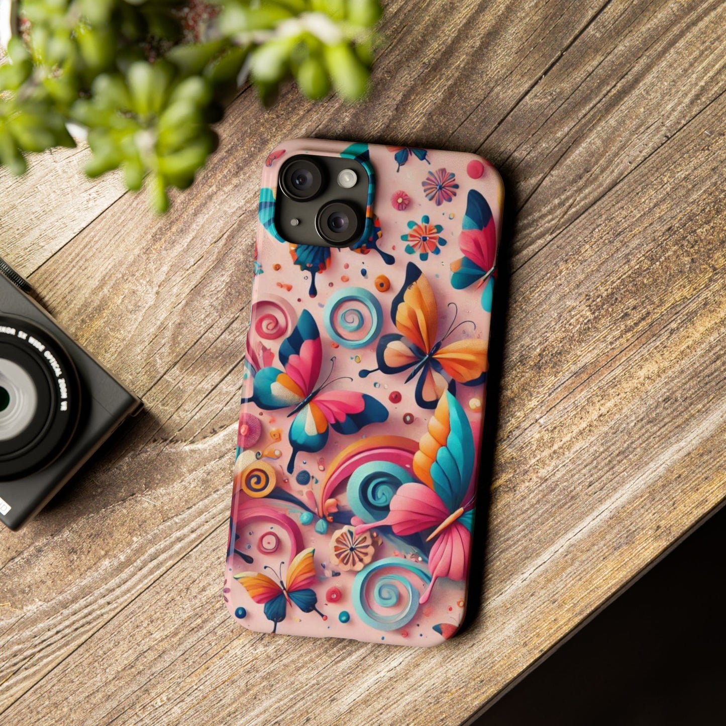 Butterfly Theme Slim Phone Cases