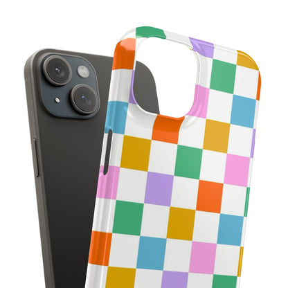 Colorful Checkerboard Slim Cases - FC-115