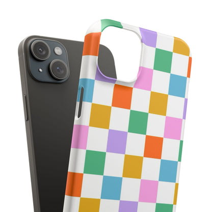 Colorful Checkerboard Slim Cases - FC-115