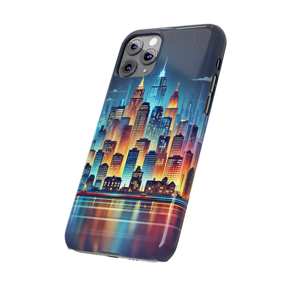 City Scape At Light Slim Phone Cases