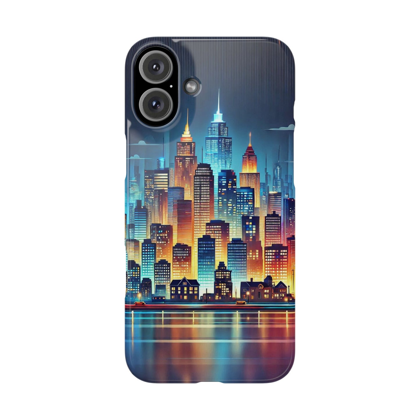 City Scape At Light Slim Phone Cases