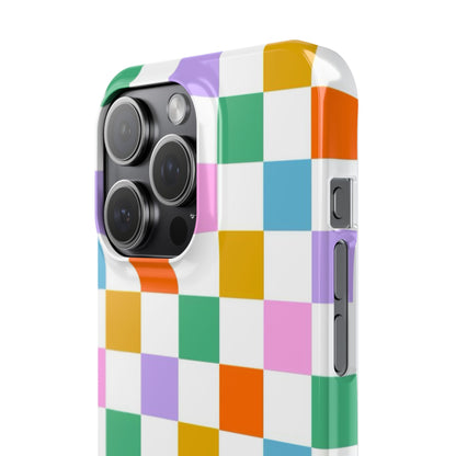 Colorful Checkerboard Slim Cases - FC-115