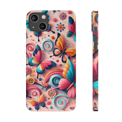 Butterfly Theme Slim Phone Cases