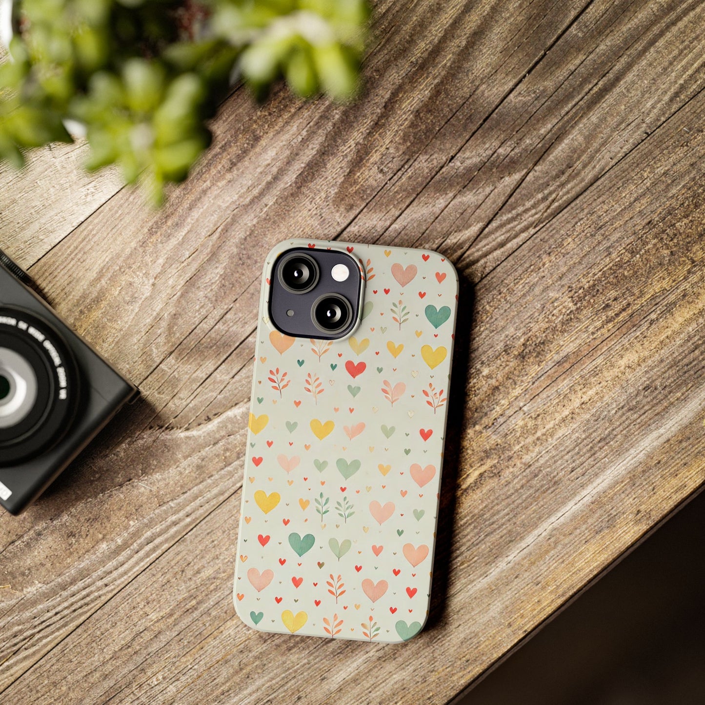 Hearts Slim Phone Case - FC-109