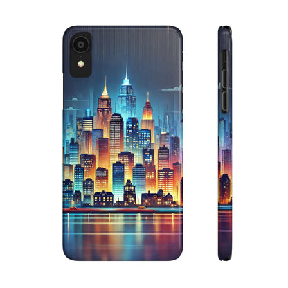 City Scape At Light Slim Phone Cases