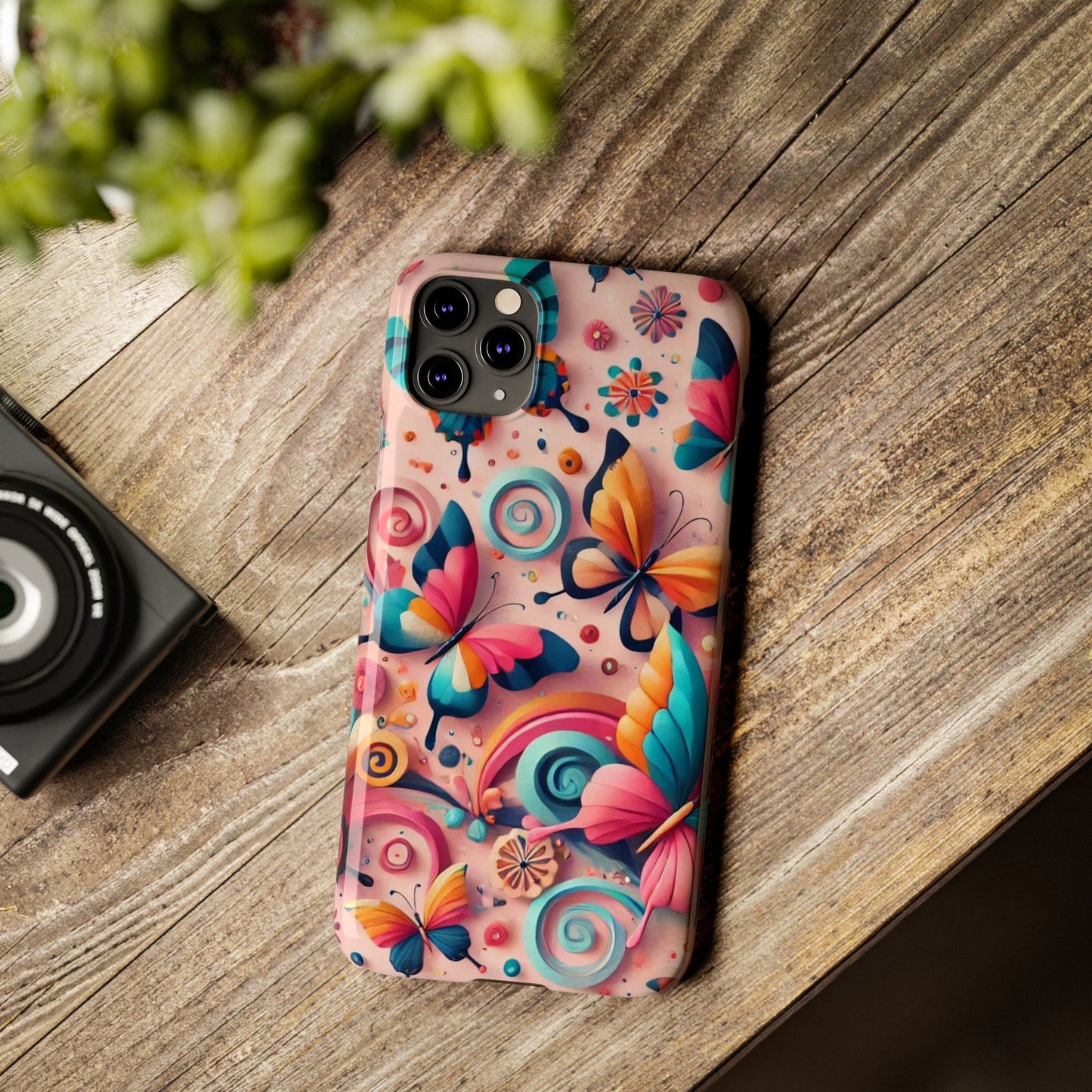 Butterfly Theme Slim Phone Cases