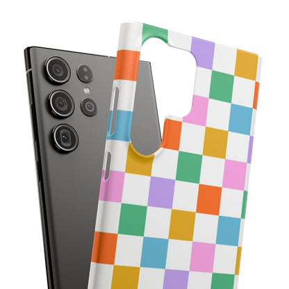 Colorful Checkerboard Slim Cases - FC-115