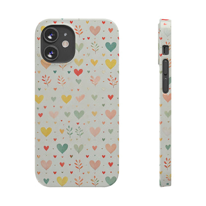 Hearts Slim Phone Case - FC-109