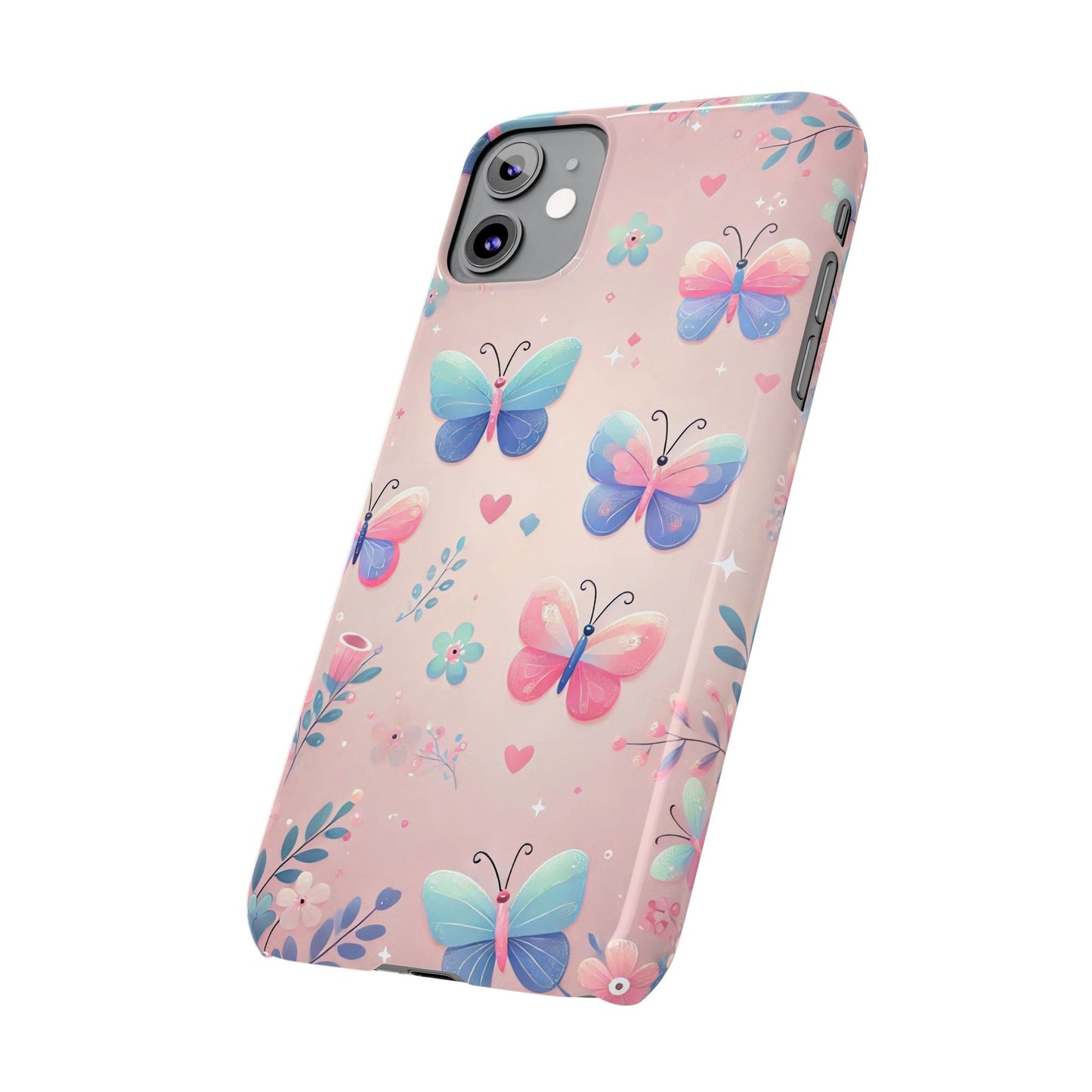 Cute Butterfly Pattern  Slim Phone Case - FC-104