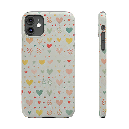 Hearts Slim Phone Case - FC-109