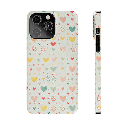 Hearts Slim Phone Case - FC-109