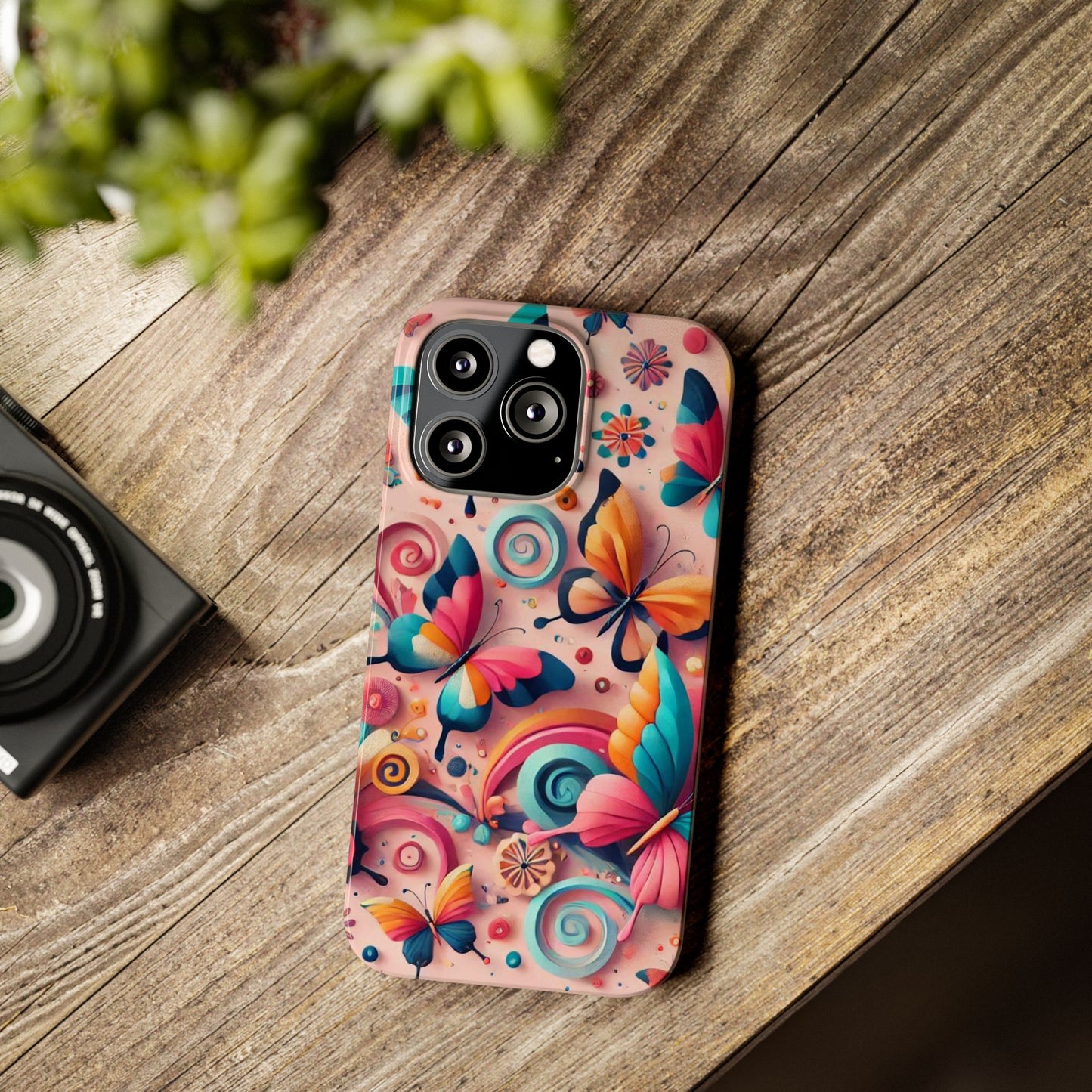 Butterfly Theme Slim Phone Cases