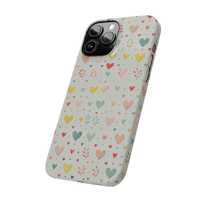 Hearts Slim Phone Case - FC-109