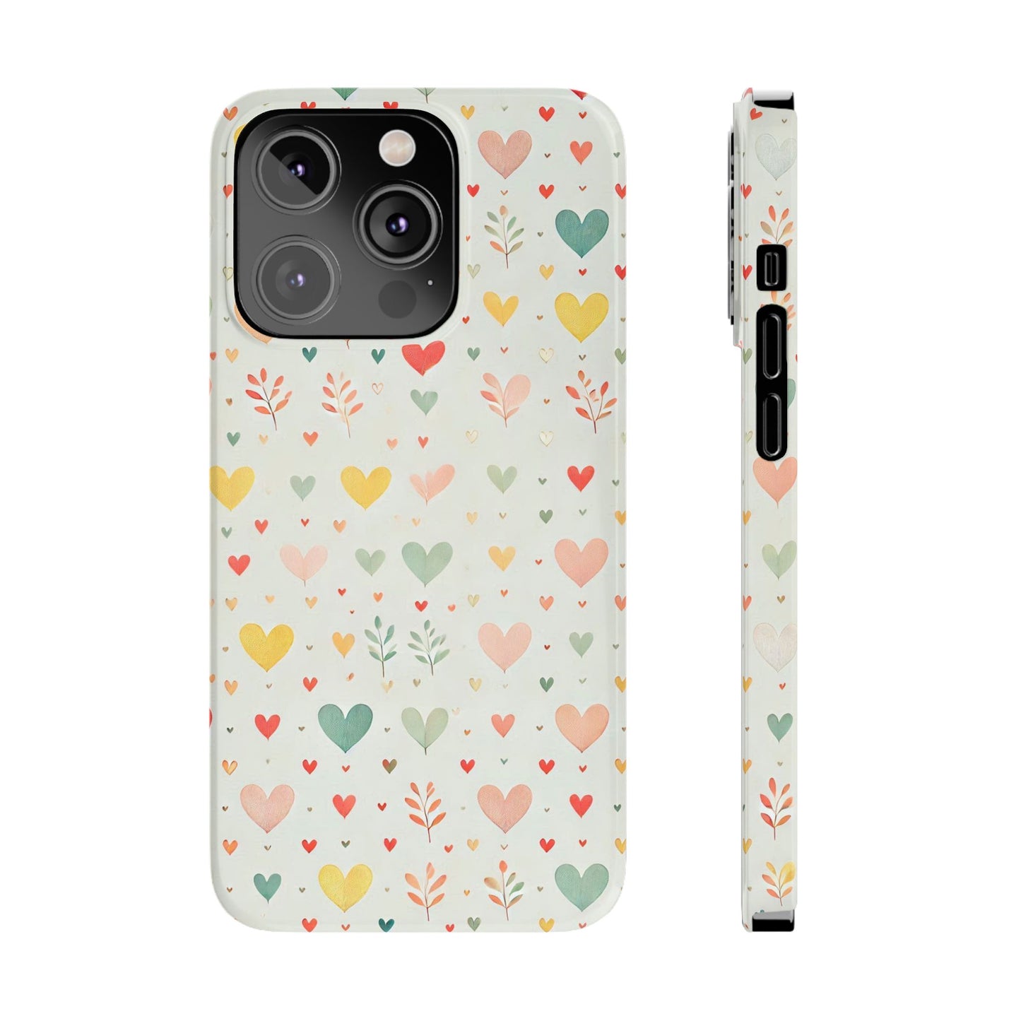 Hearts Slim Phone Case - FC-109