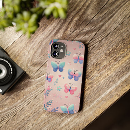 Cute Butterfly Pattern  Slim Phone Case - FC-104