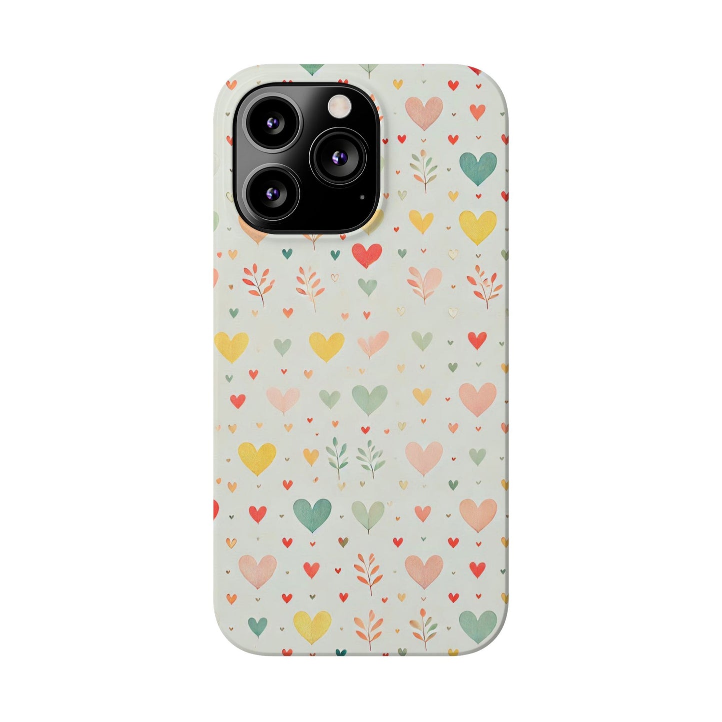 Hearts Slim Phone Case - FC-109