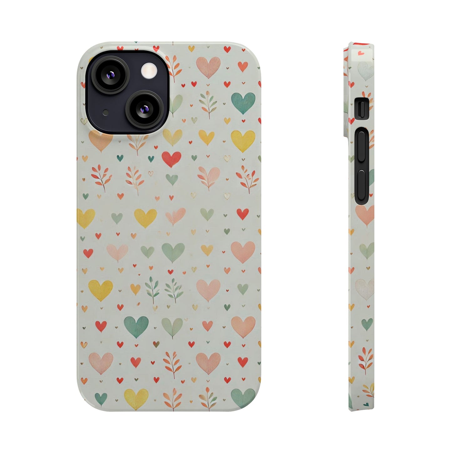 Hearts Slim Phone Case - FC-109