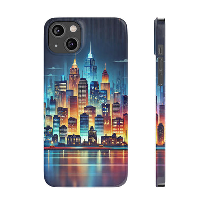 City Scape At Light Slim Phone Cases