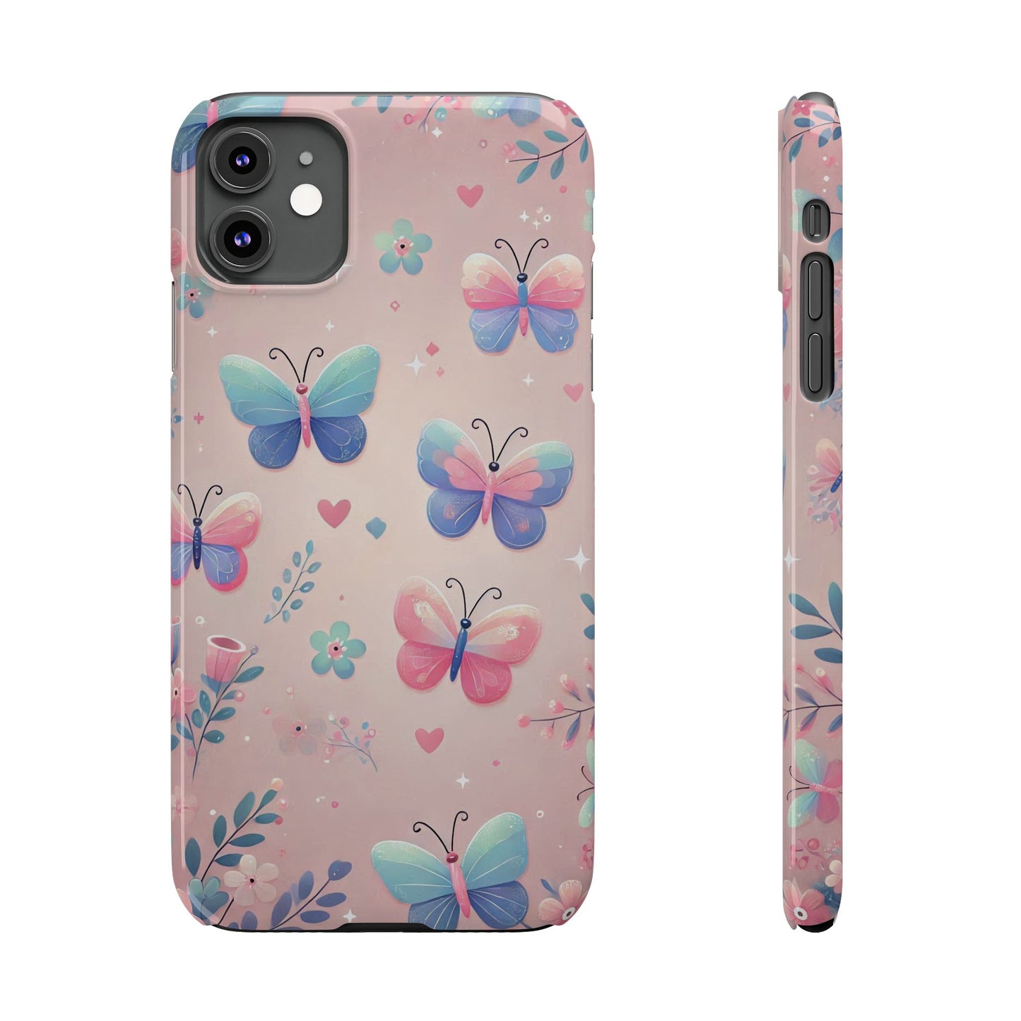 Cute Butterfly Pattern  Slim Phone Case - FC-104