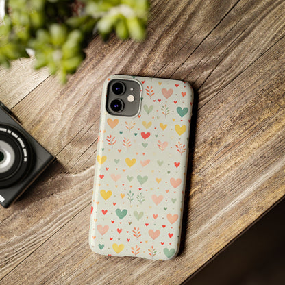 Hearts Slim Phone Case - FC-109