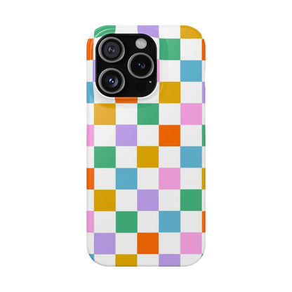 Colorful Checkerboard Slim Cases - FC-115