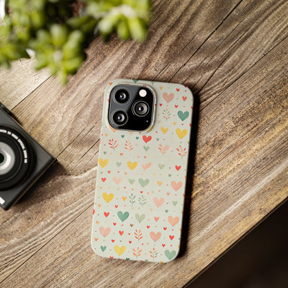 Hearts Slim Phone Case - FC-109