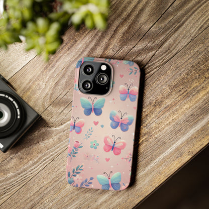 Cute Butterfly Pattern  Slim Phone Case - FC-104