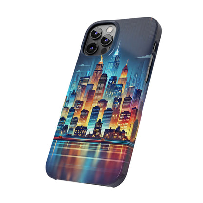 City Scape At Light Slim Phone Cases