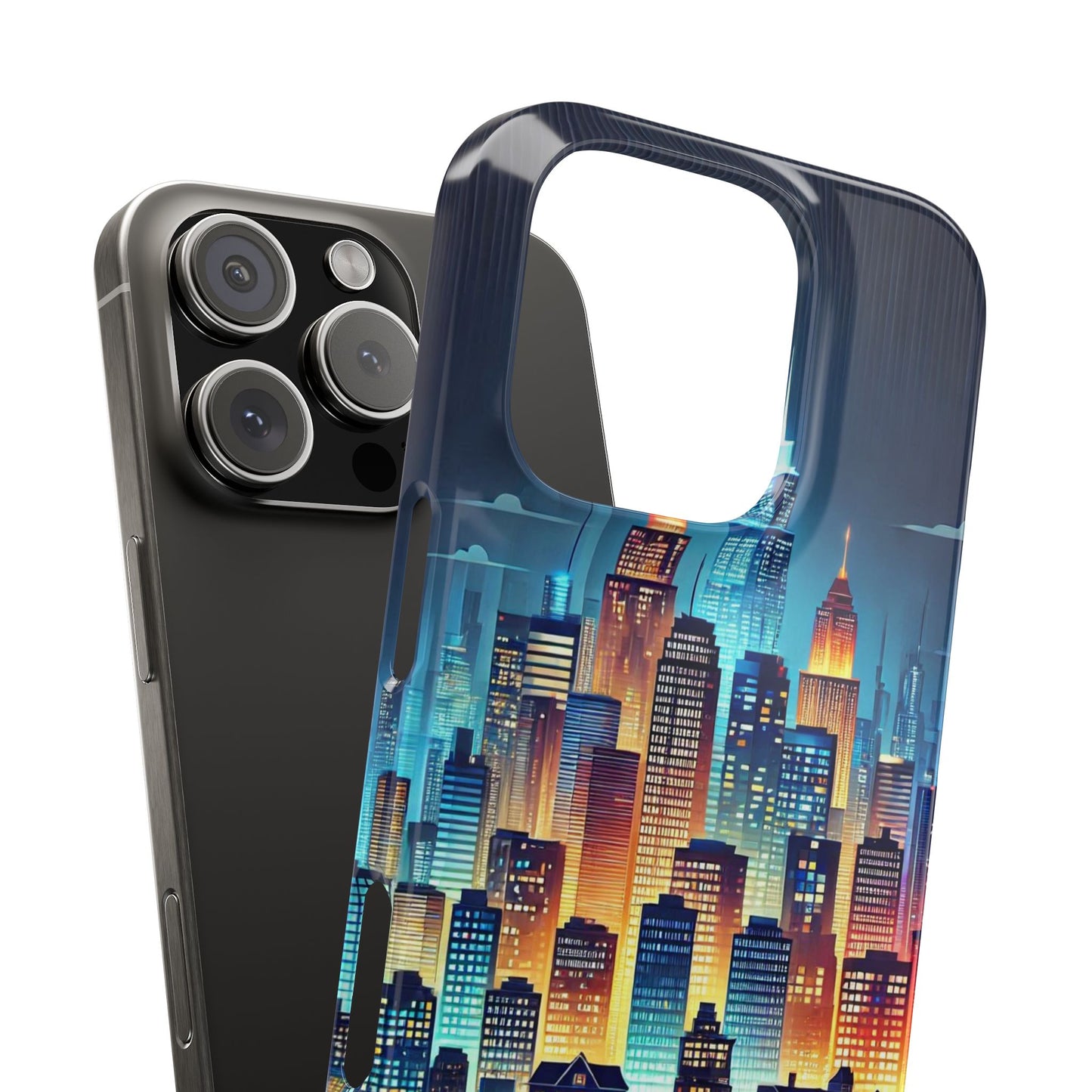 City Scape At Light Slim Phone Cases