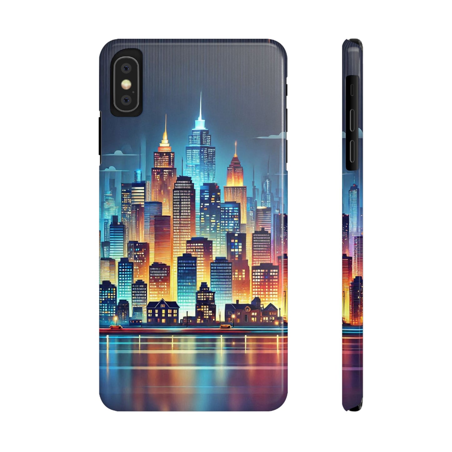 City Scape At Light Slim Phone Cases