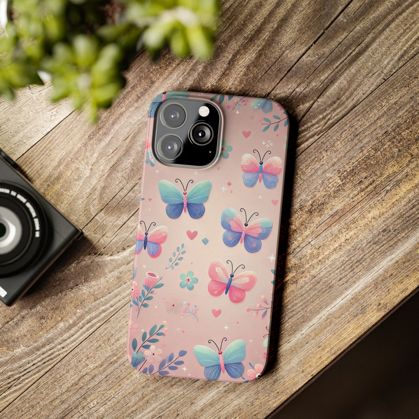 Cute Butterfly Pattern  Slim Phone Case - FC-104